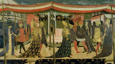 Middenpaneel van de Adimari Cassone (detail) door Giovanni di Ser Giovanni
